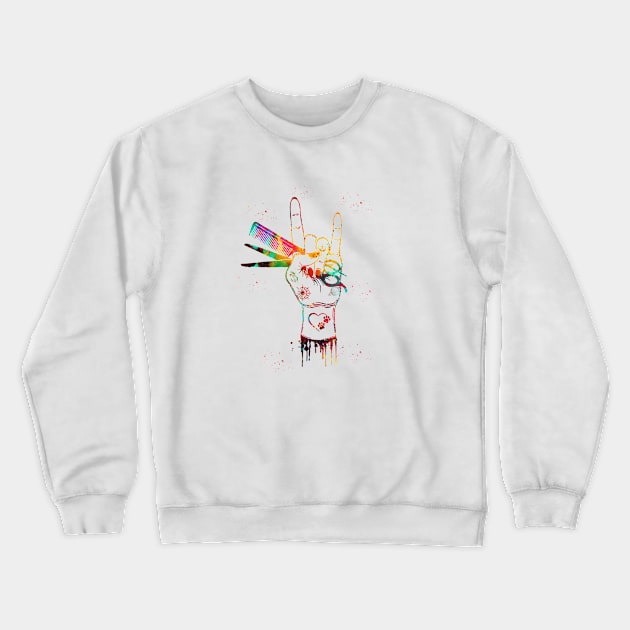 Pet Grooming Salon Art Crewneck Sweatshirt by erzebeth